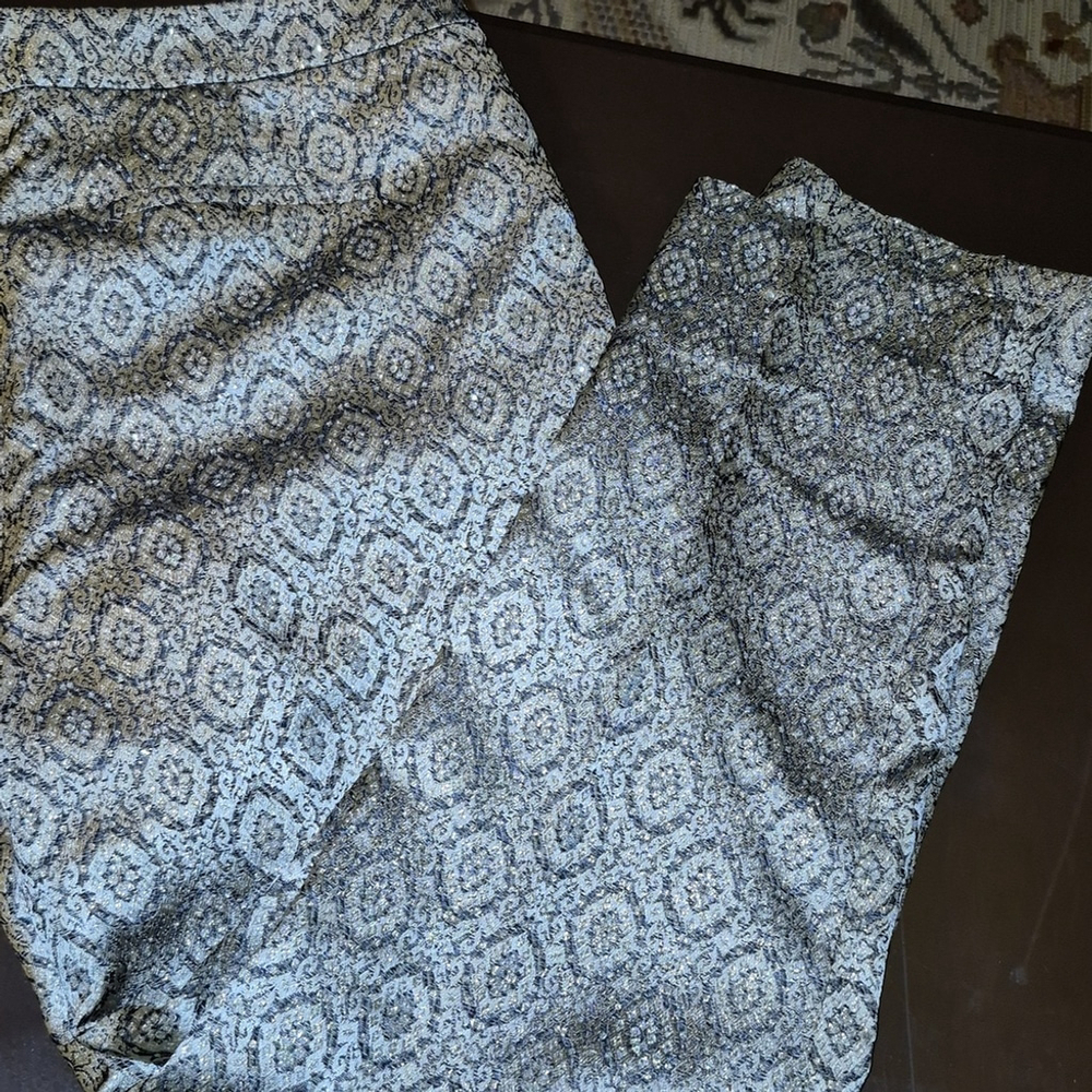 Talbots "Signature"dress Pants.fully Lined. Beautiful Black &gold.(#1661) - Picture 9 of 13